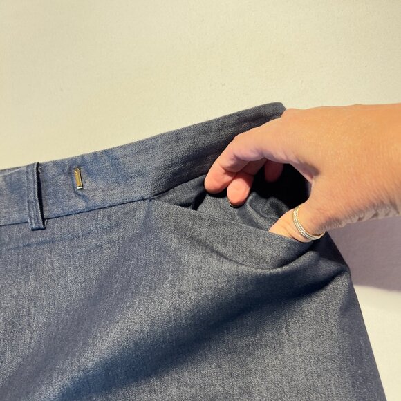 Jones New York Signature Boardroom Slim Ankle Pants in Blue — Size 16 - Picture 5 of 14